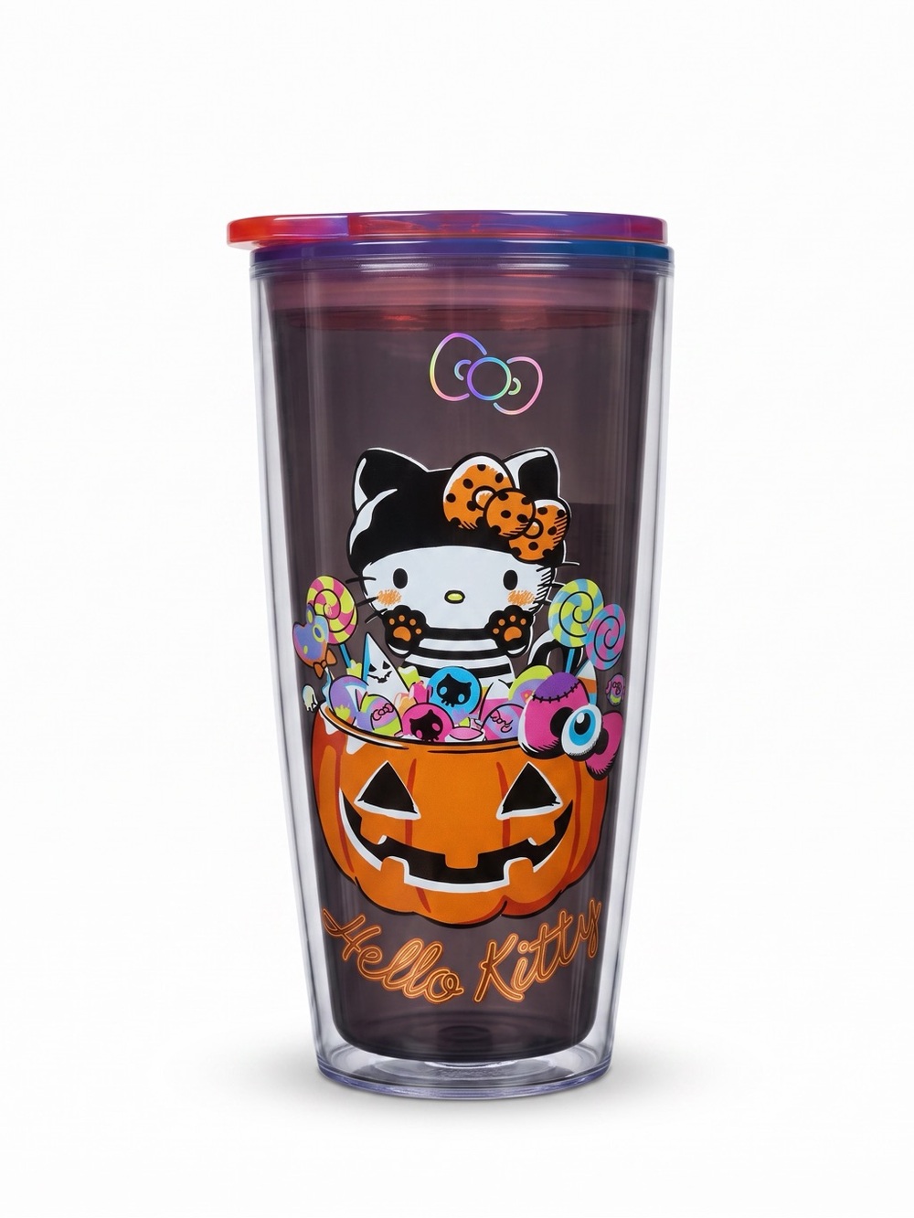 Hello Kitty Halloween Pumpkin Tumbler Cup with Lid